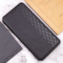 Кожаный чехол-книжка GETMAN Cubic (PU) для Oppo A78 4G – Черный