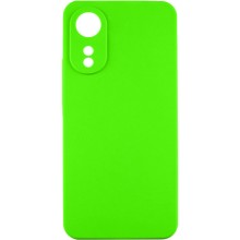 Чехол TPU GETMAN Liquid Silk Full Camera для Oppo A78 4G – Салатовый
