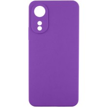 Чехол TPU GETMAN Liquid Silk Full Camera для Oppo A78 4G – Фиолетовый