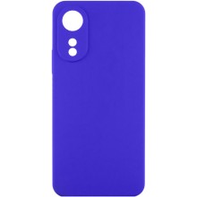 Чехол TPU GETMAN Liquid Silk Full Camera для Oppo A78 4G – Синий