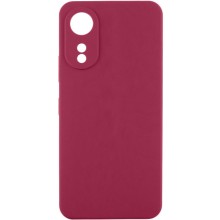 Чехол TPU GETMAN Liquid Silk Full Camera для Oppo A78 4G – Бордовый