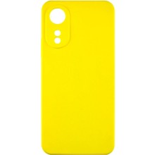 Чехол TPU GETMAN Liquid Silk Full Camera для Oppo A78 4G – Желтый