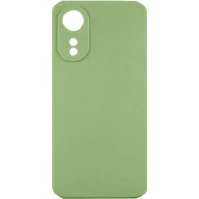 Чехол TPU GETMAN Liquid Silk Full Camera для Oppo A78 4G – Зеленый