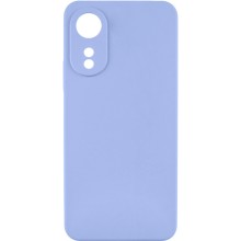 Чехол TPU GETMAN Liquid Silk Full Camera для Oppo A78 4G – Сиреневый
