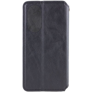 Кожаный чехол-книжка GETMAN Cubic (PU) для Oppo A78 4G – Черный