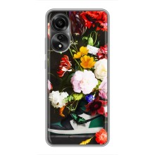 Бренднові Чохли для OPPO A78 (4G) - (PREMIUMPrint) (Nike цветы)