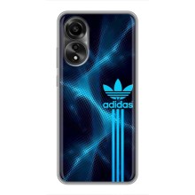 Чехлы Адидас для OPPO A78 (4G) (AlphaPrint) (Синий Адидас)