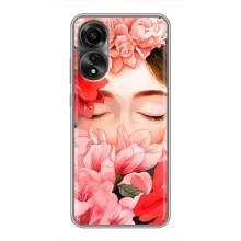 Чехлы (ART) Цветы на OPPO A78 (4G) (VPrint) (Глаза в цветах)