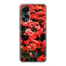 Чехлы с Цветами для OPPO A78 (4G) (VPrint) (Цветы красные)