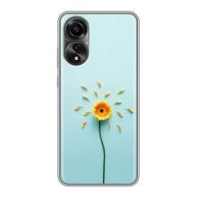 Чехлы с Цветами для OPPO A78 (4G) (VPrint) (Желтый цветок)