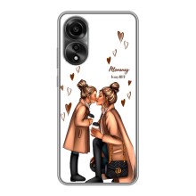 Чехол с печатью для OPPO A78 (4G) - (Мама с ребенком) (AlphaPrint) (Дочка и мама)