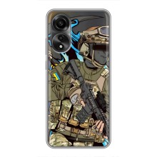 Чехлы с картинкой ЗСУ для OPPO A78 (4G) (AlphaPrint) (Воин ВСУ)