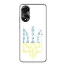 Чохли для OPPO A78 (4G) Укр. Символіка (AlphaPrint) (Герб з букв)