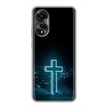 Чехол для OPPO A78 (4G) (AlphaPrint) - (Христианские) (Крест и город)