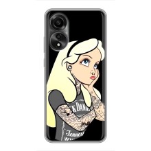 Чехол с печатью для OPPO A78 (4G) - (Мода) (AlphaPrint) (Девочка в тату)