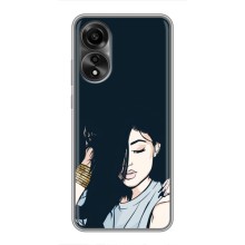 Чехол с печатью для OPPO A78 (4G) - (Мода) (AlphaPrint) (Красивая девочка)