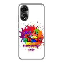 Чехол Амонг Ас для OPPO A78 (4G) (AlphaPrint) (Яркий АмонгАс)