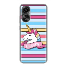 Чехол для Оппо А78 - (Единорожки - Новинки) (AlphaPrint) (Unicorn)