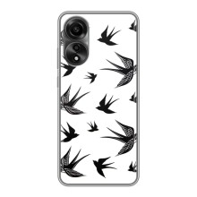 Чехол с птицами на OPPO A78 (4G) (VPrint) (Ласточки)