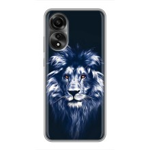 Чехол со Львом для OPPO A78 (4G) (VPrint) (Синий Лев)