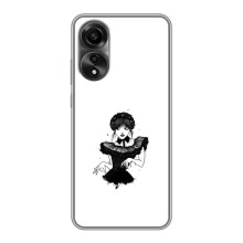Чехлы Венсдей на OPPO A78 (4G) Уэнсдей (AlphaPrint) (танец Уэнздей)