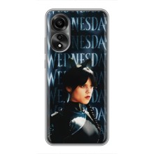 Чехлы Венсдей на OPPO A78 (4G) Уэнсдей (AlphaPrint) (Уэнздей кошка)