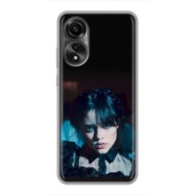 Чехлы Венсдей на OPPO A78 (4G) Уэнсдей (AlphaPrint) (взгляд Уэнздей)
