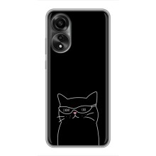Чехол с рисунком кот на OPPO A78 (4G) (Равнодушный кот)