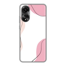 Чохол квітковий дизайн для OPPO A78 (4G) – Рожевий фон