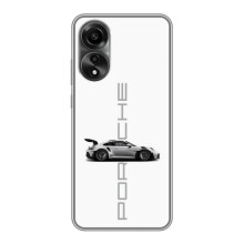 Чохол з авто Порше для OPPO A78 (4G) – білий порше