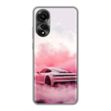 Чохол з авто Порше для OPPO A78 (4G) – Рожевий Порше