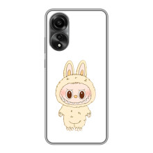 Чехол с принтом Лабубу для OPPO A78 (4G) – Бежевый Лабубу