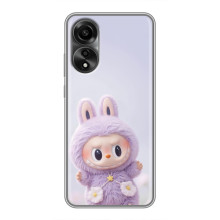 Чехол с принтом Лабубу для OPPO A78 (4G) – Фиолетовый Лабубу