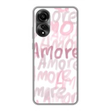 Чехол с розовым рисунком для OPPO A78 (4G) (Любовь)