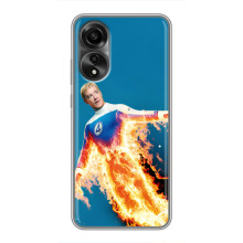 Чехол с принтом Фантастическая четверка для OPPO A78 (4G) – Человек-Факел