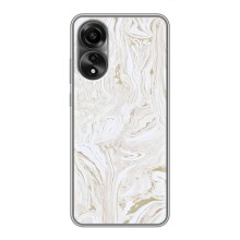 Мраморный чехол на OPPO A78 (4G) (VPrint) (Белый мрамор)