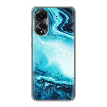 Мраморный чехол на OPPO A78 (4G) (VPrint) (Голубой мрамор)