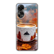 Чехол с уникальным дизайном «Осень с кофе» для OPPO A78 (4G) – Кофе на природе