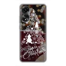 Рождественские Чехлы для OPPO A78 (4G) (VPrint) (Елочка узорная)