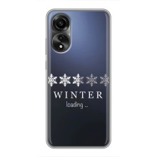 Зимні Чохли для OPPO А78 (4G) - прозорий фон – Winter loading