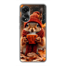 Друкований чохол 'Звірята з кавою' для OPPO A78 (4G) – Білка з кавою