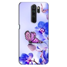 Чехлы с Цветами для Oppo A9 (2020) (VPrint) (Бабочка на цветочке)