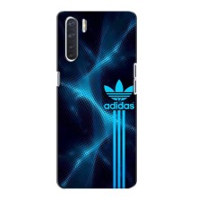 Чехлы Адидас для Oppo A91 (AlphaPrint) (Синий Адидас)