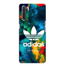 Чехлы Адидас для Oppo A91 (AlphaPrint) (Яркий Адидас)