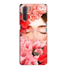 Чехлы (ART) Цветы на Oppo A91 (VPrint) (Глаза в цветах)