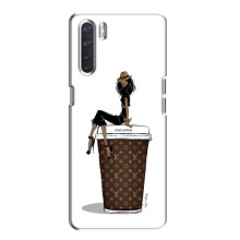 Чохли Луі Вітон для Oppo A91 (AlphaPrint - LOUIS VUITTON) (кава LOUIS VUITTON)