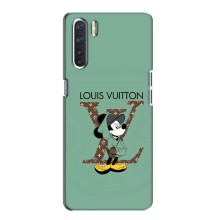 Чохли Луі Вітон для Oppo A91 (AlphaPrint - LOUIS VUITTON) (Міккі Маус LV)