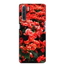 Чехлы с Цветами для Oppo A91 (VPrint) (Цветы красные)