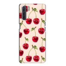 Чехлы с Фруктами для Oppo A91 (VPrint) (Вишня)