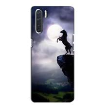 Чехлы с изображением разных животных для Oppo A91 (Лошадь)